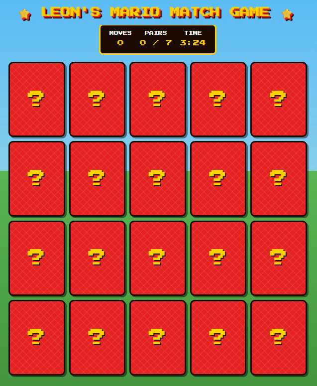 Leon's Mario Match Game preview